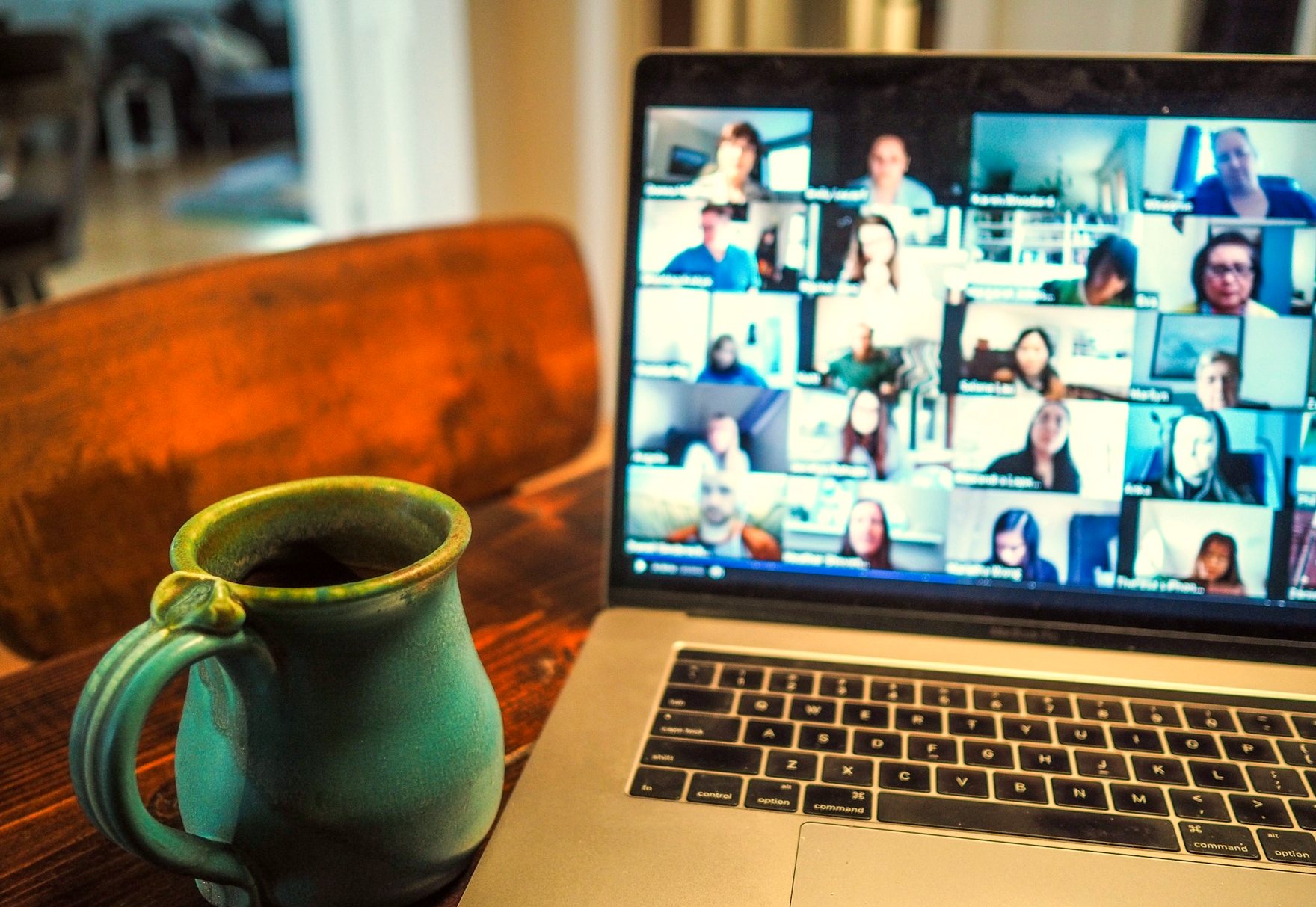 A worldwide video call — colleagues collaborating over the network